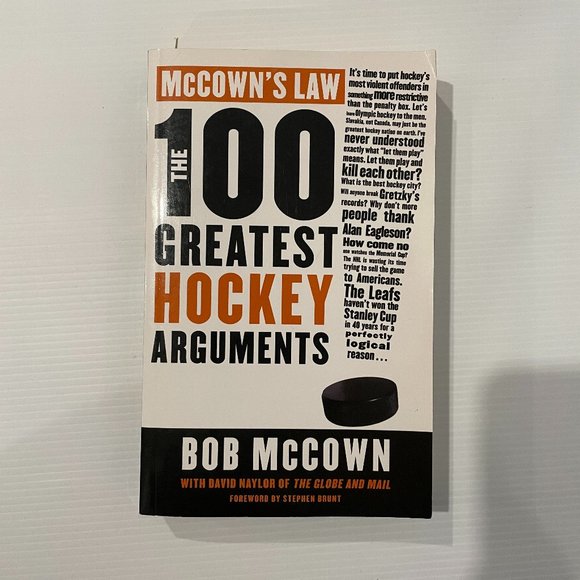 McCown's Law 100 Greatest Hockey Arguments Soft Cover Book SIGNED - Like New - Picture 1 of 4